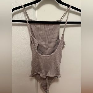 Taupe Aritzia Wilfred Square neck body suit - NEVER WORN
